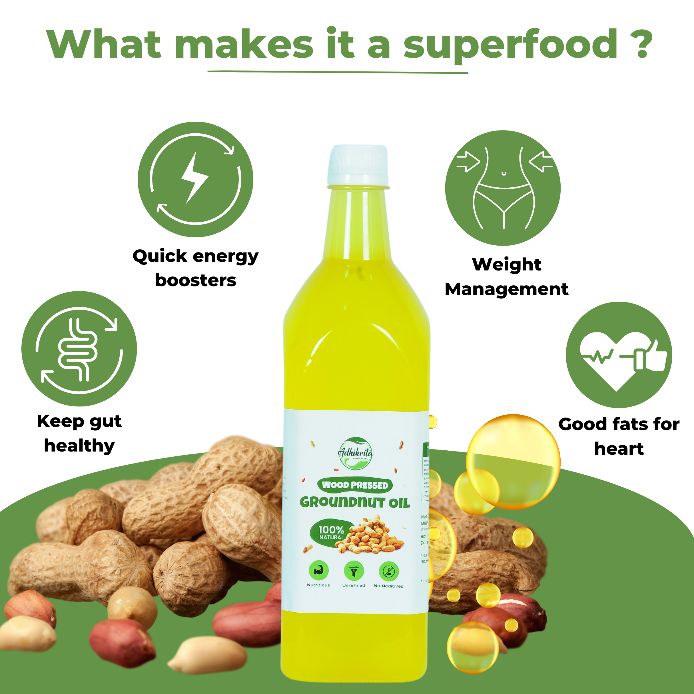 Cold Pressed Groundnut Oil