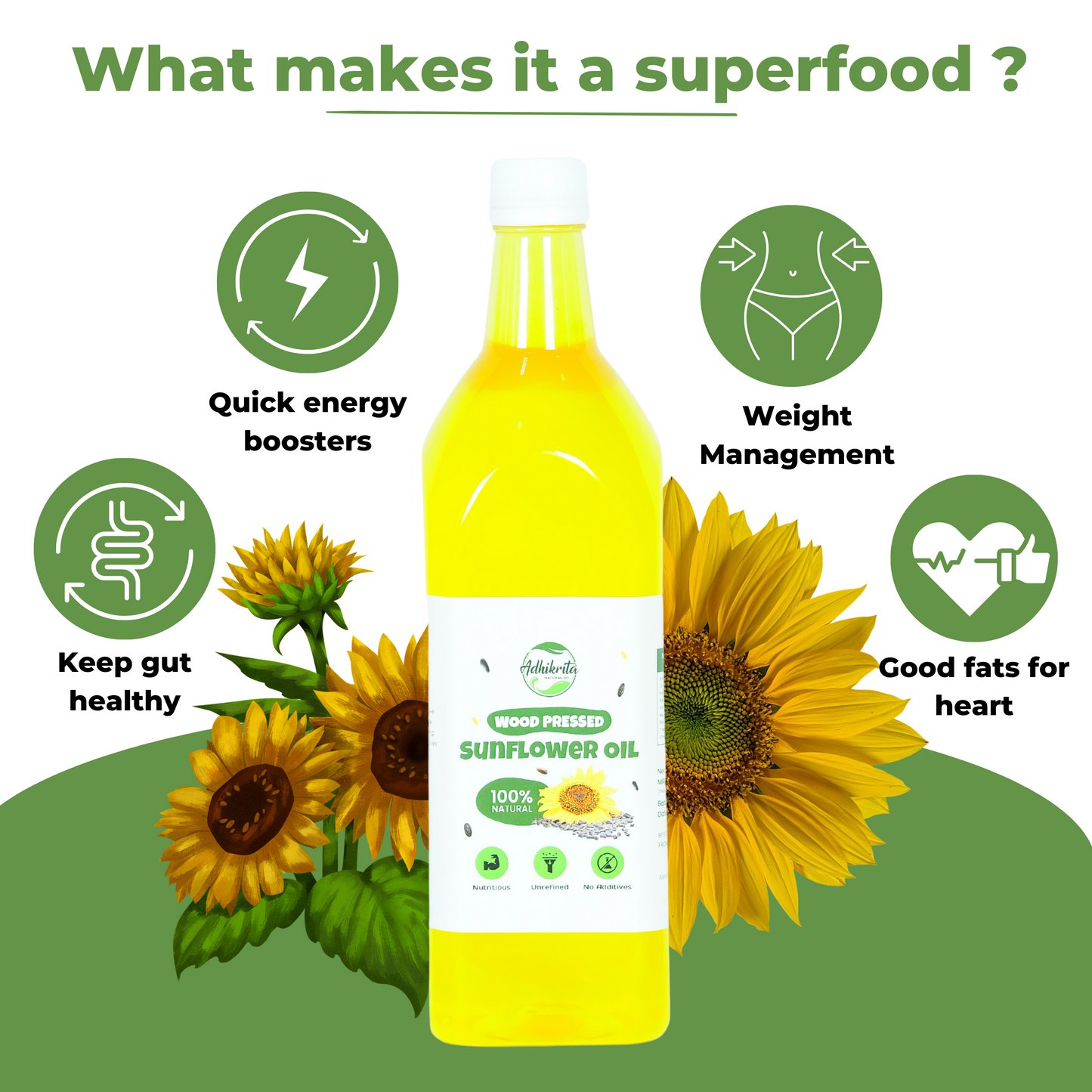 Cold Pressed Hulled Sunflower Seed Oil