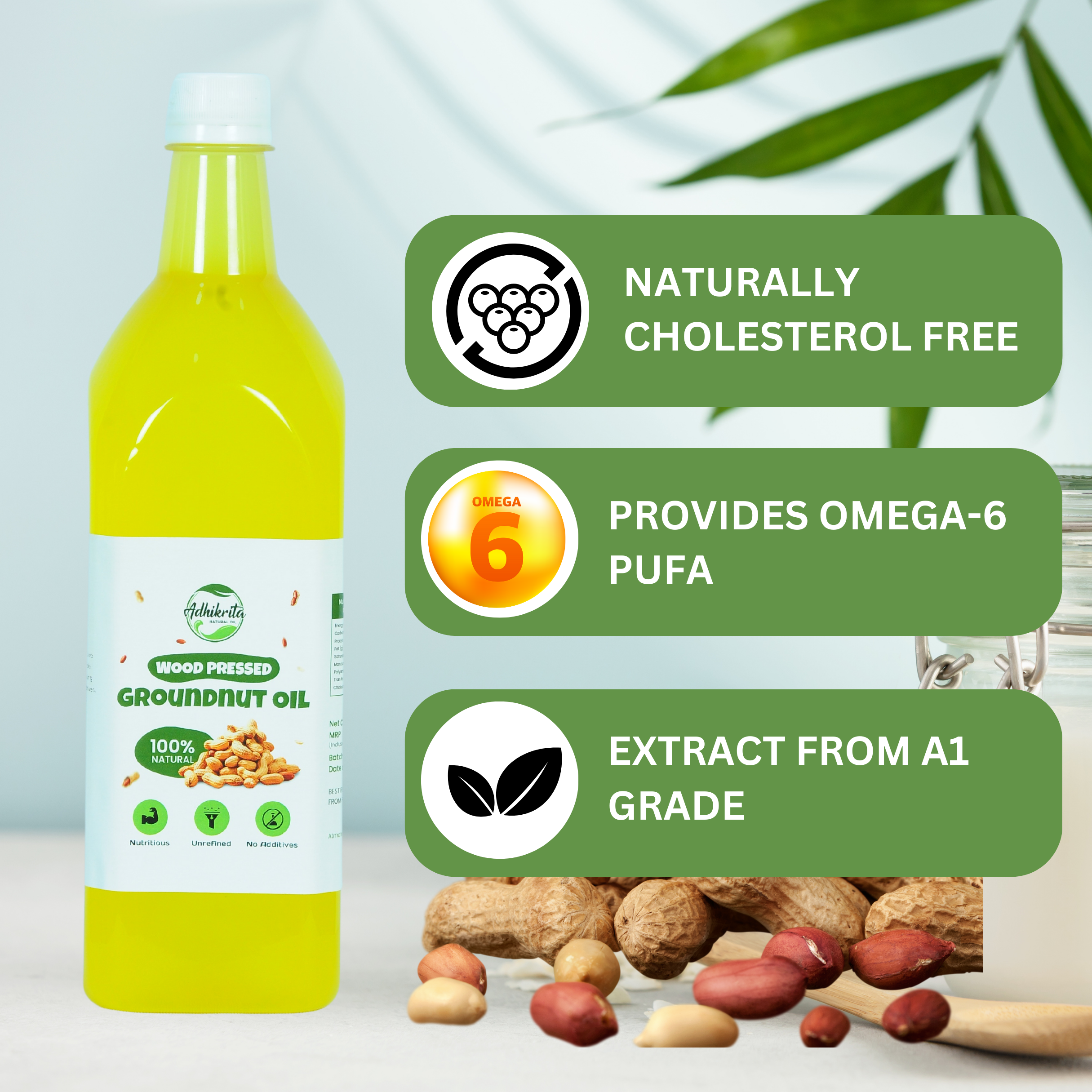 Cold Pressed Groundnut Oil